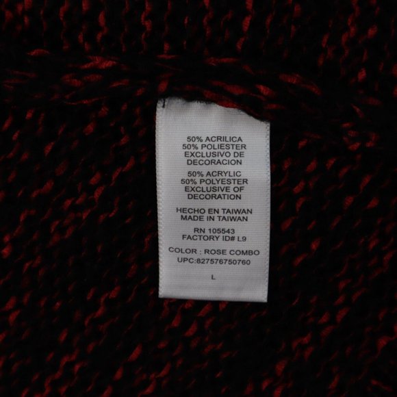 Narciso Rodriguez Sweater Womens L Red Rose Combo Cardigan Open Front Knit - Picture 15 of 15
